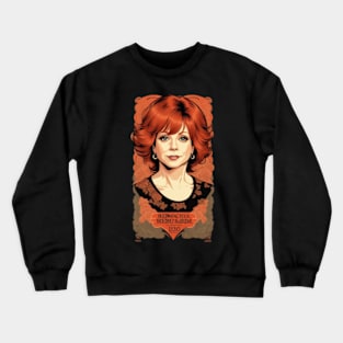 reba mcentire//vintage vektor 80s style v6 Crewneck Sweatshirt